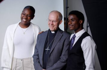 Archbishop Justin with young people