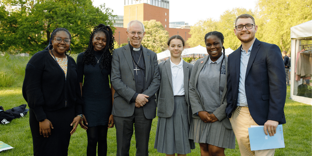 Archbishop Justin Welby with guests at launch of Difference for youth groups